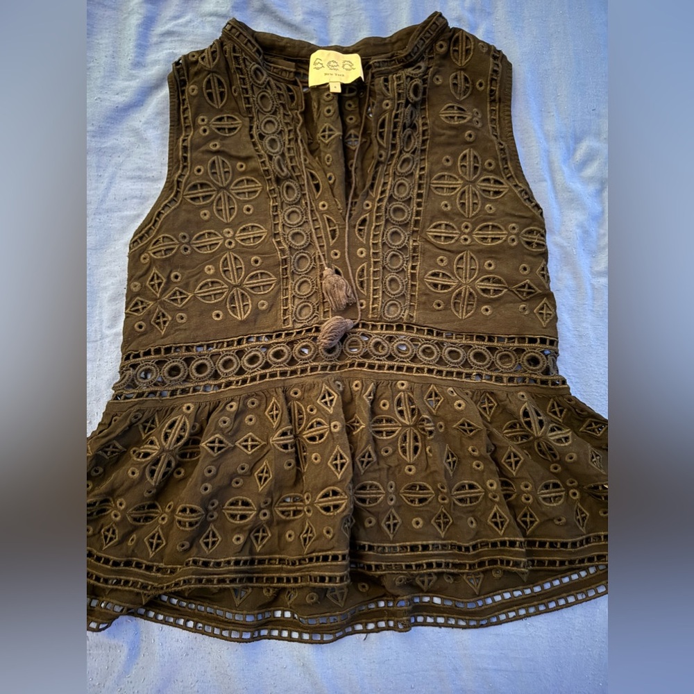 SEA Embroidered Sleeveless Top